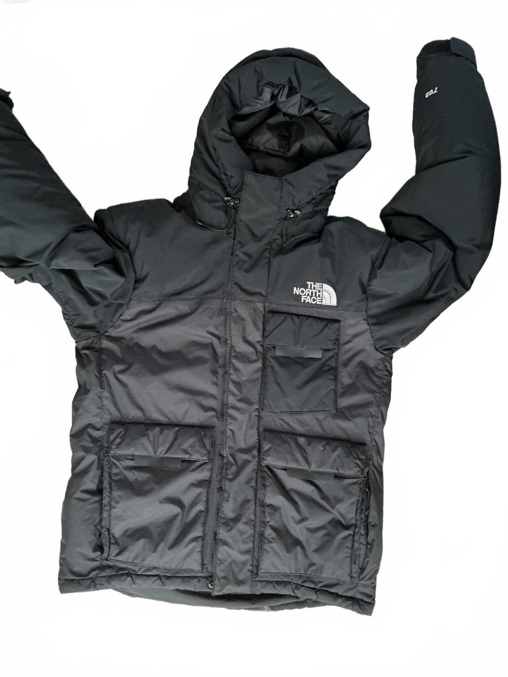 The North Face Men's Puffer Jacket High Collar Multiple Pockets Small Black
