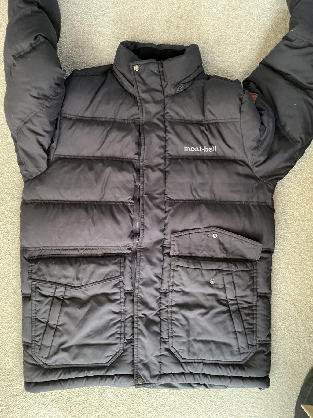 Mont-Bell Men's Down Insulated Black Puffer Jacket Size Large