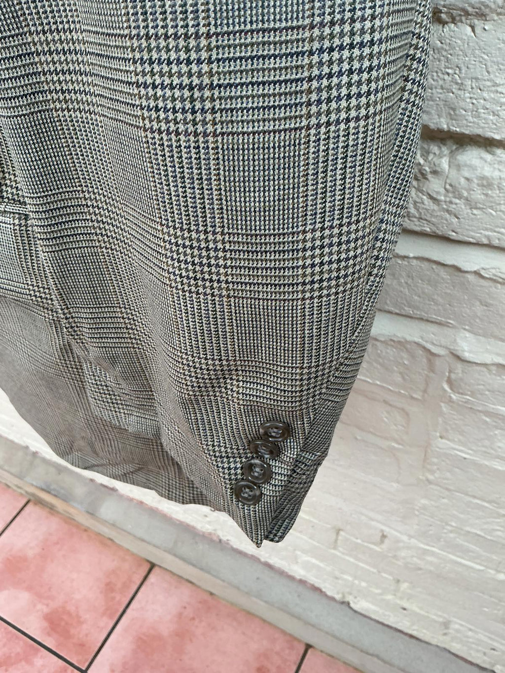 Men's Grey Checked Blazer