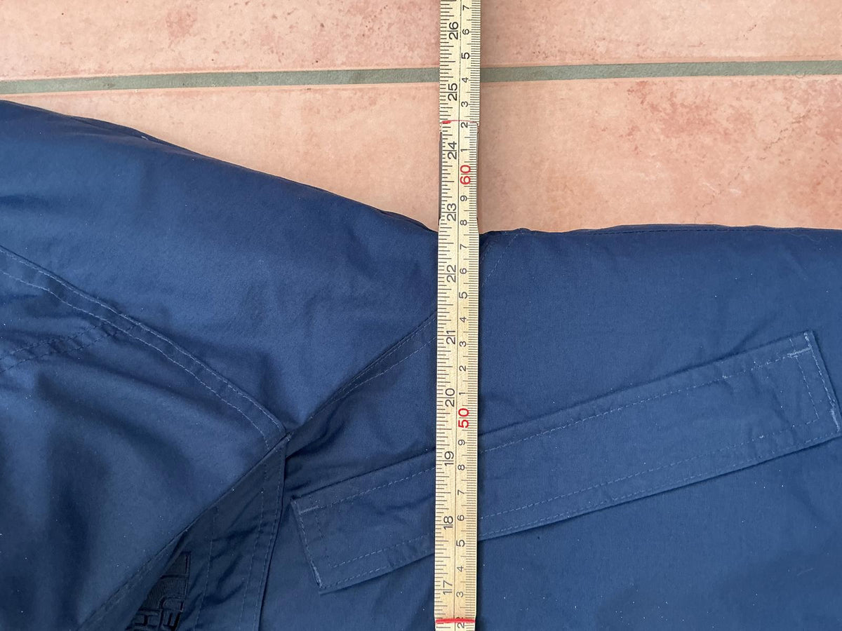 The North Face Men's Puffer Jacket Hooded Zip Pockets Size M Blue VeryGood