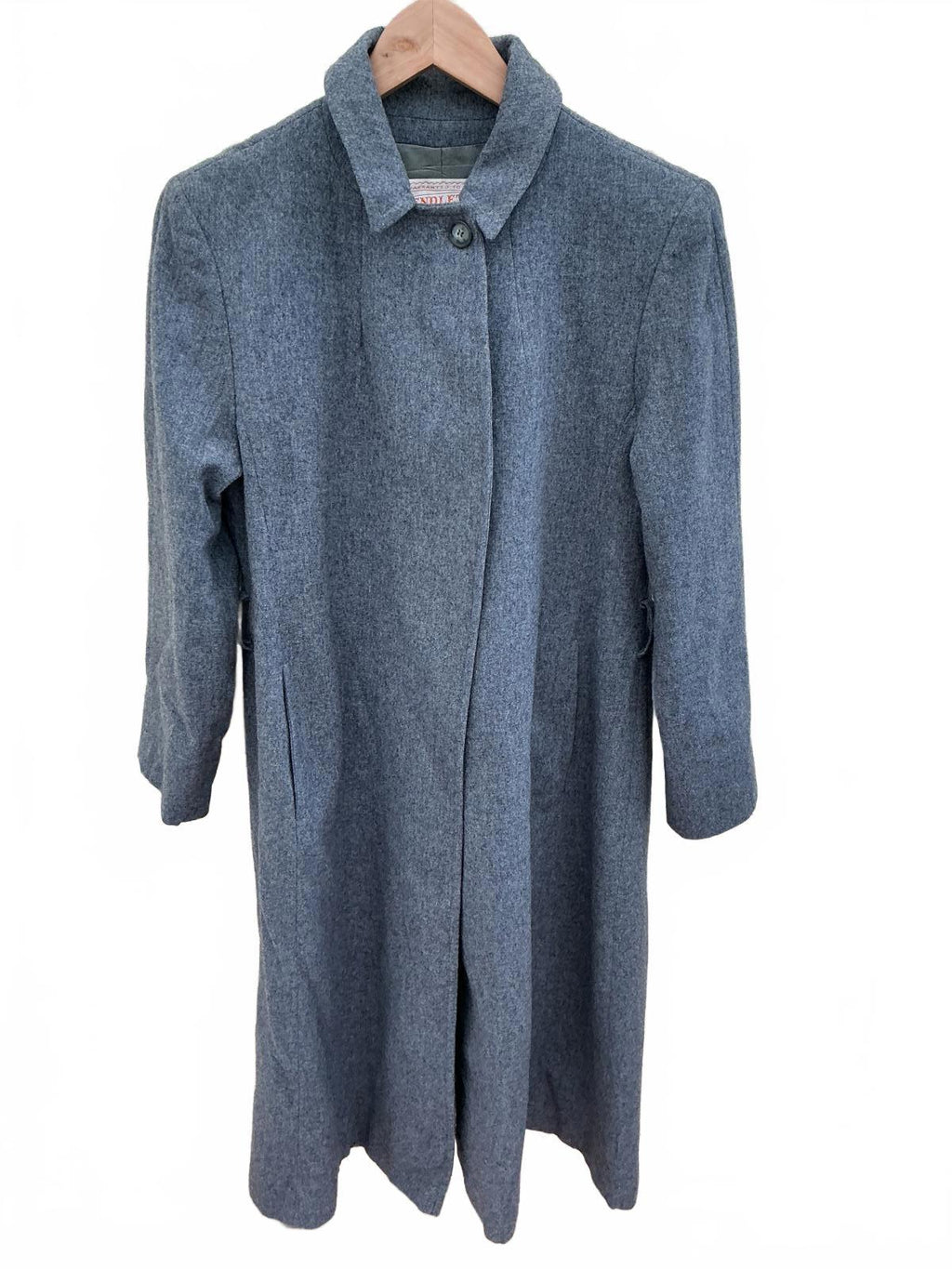 Pendleton Grey Wool Long Coat Women's Outerwear