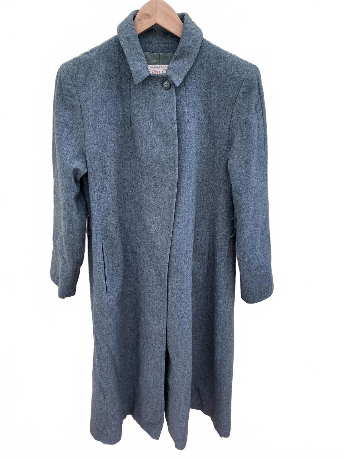 Pendleton Grey Wool Long Coat Women's Outerwear