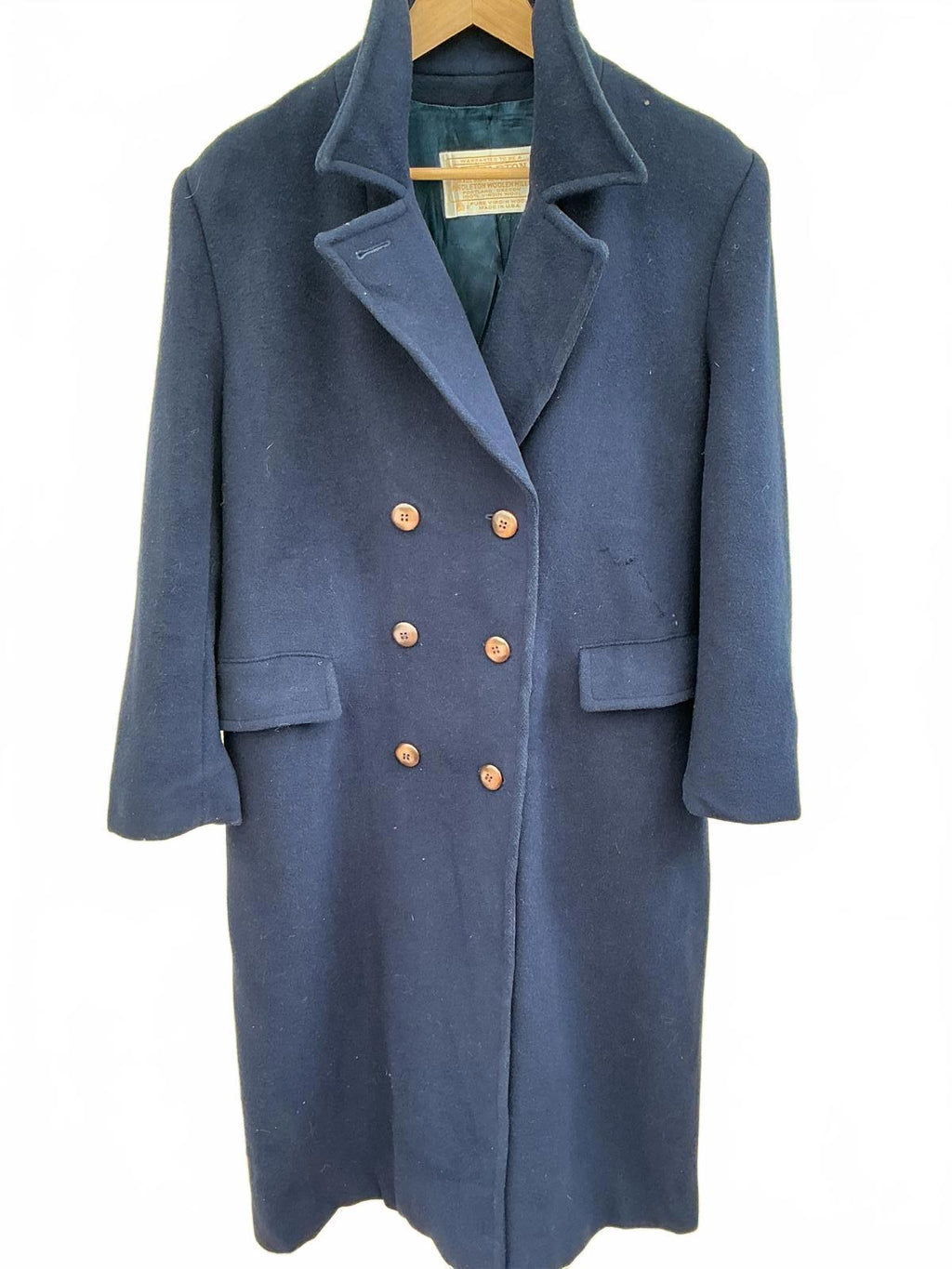 Pendleton ladies Navy Blue Double Breasted Wool Coat