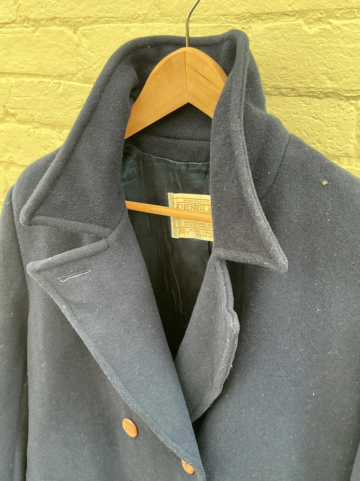 Pendleton ladies Navy Blue Double Breasted Wool Coat