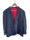 Men's Black Blazer with Red Lining
