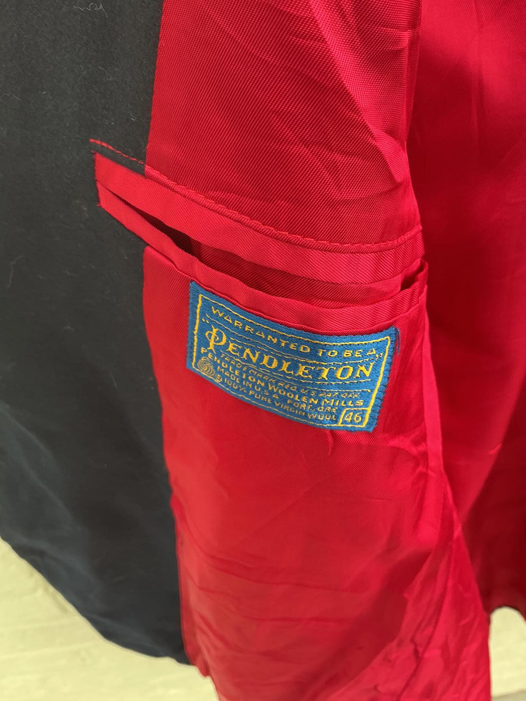 Men's Black Blazer with Red Lining