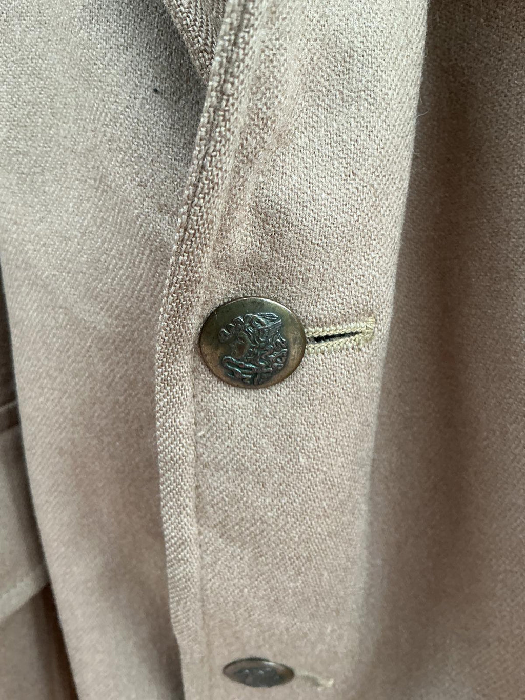 Men's Camel Brown Blazer with Button Closure