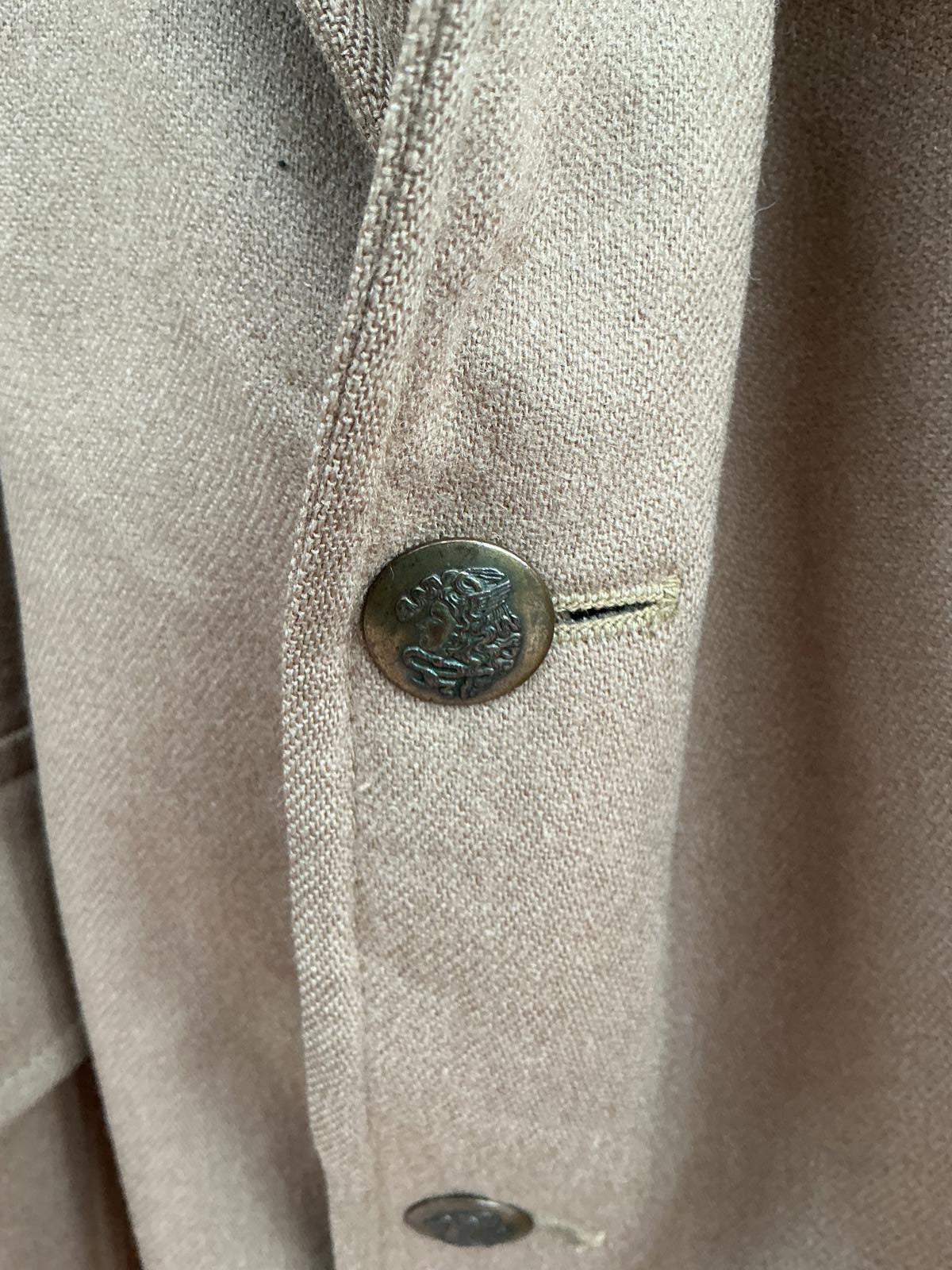 Men's Camel Brown Blazer with Button Closure