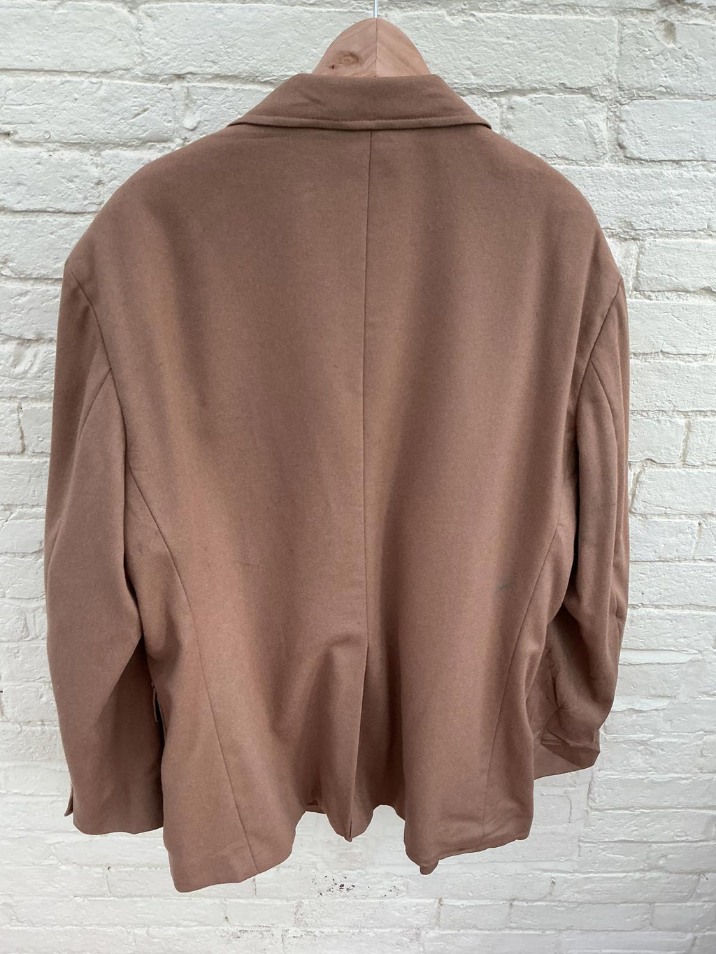 Men's Camel Brown Blazer with Button Closure