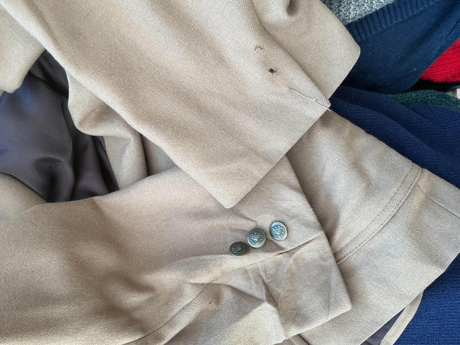 Men's Camel Brown Blazer with Button Closure