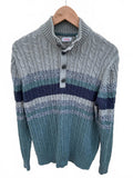 IZOD Men's Cable Knit Button-Up Sweater
