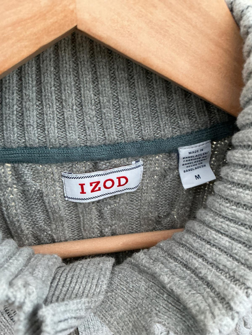 IZOD Men's Cable Knit Button-Up Sweater