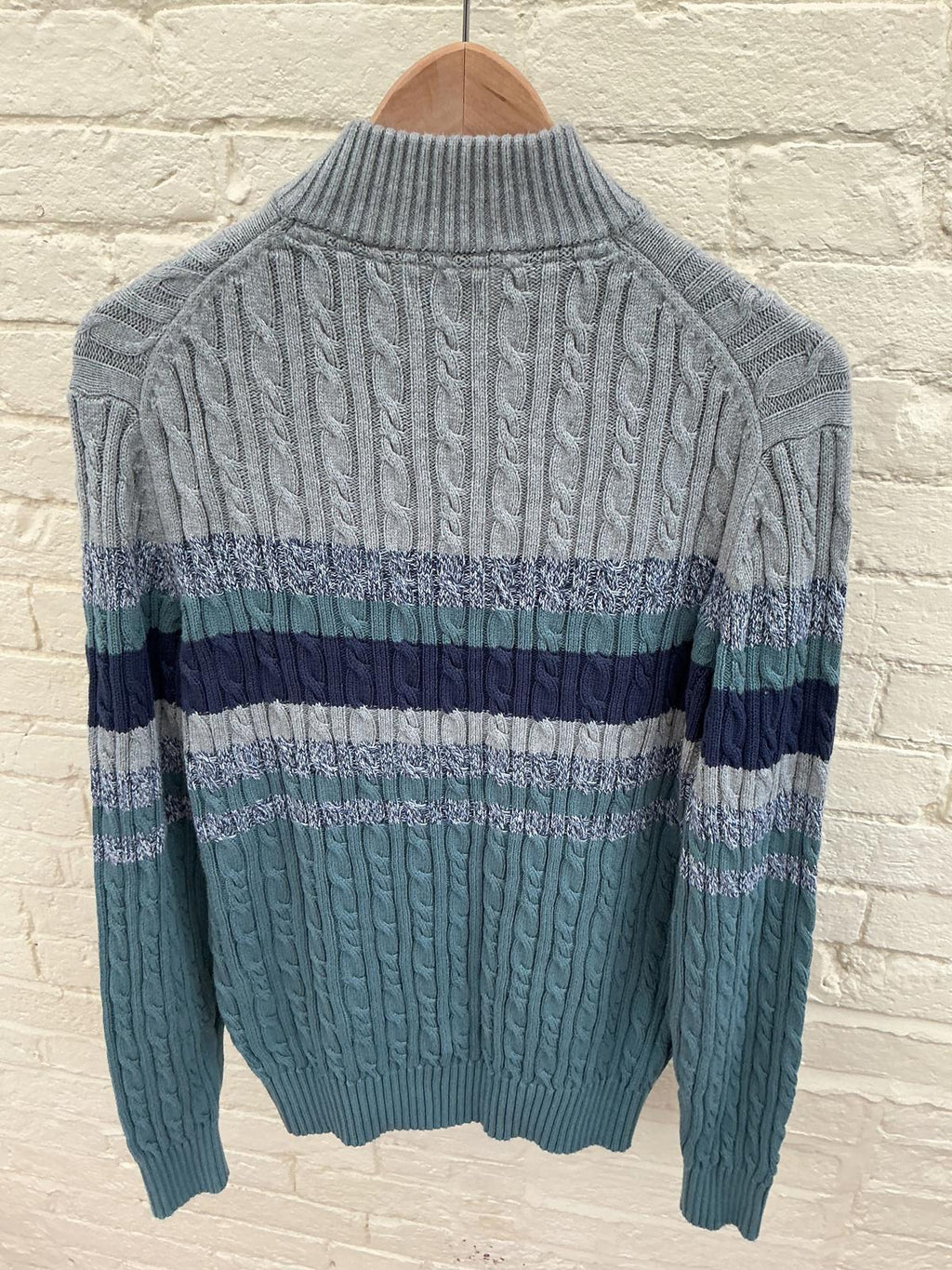 IZOD Men's Cable Knit Button-Up Sweater