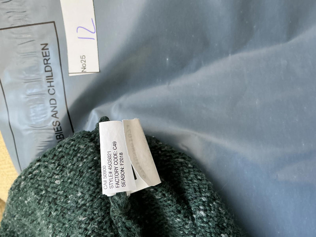 Izod Men's Green Knit Sweater with Button Collar