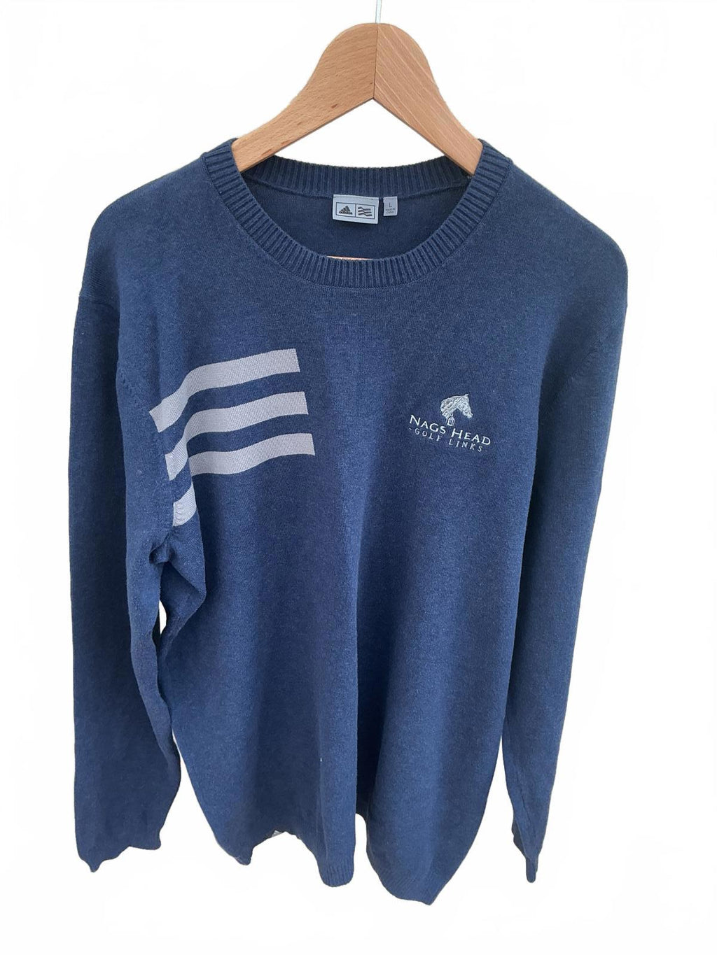 Adidas Mens Navy Blue Crew Neck Sweater Size Large
