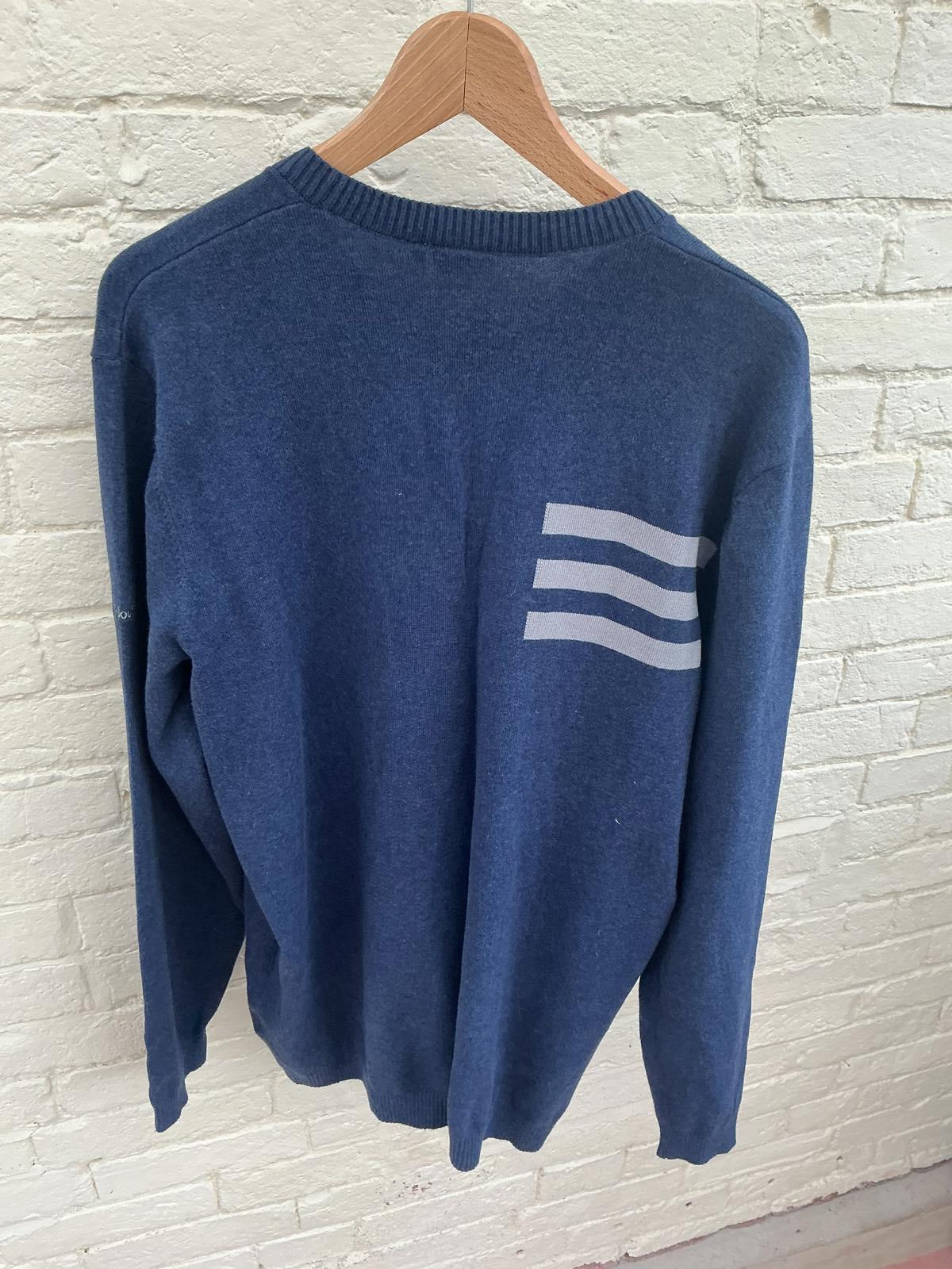Adidas Mens Navy Blue Crew Neck Sweater Size Large