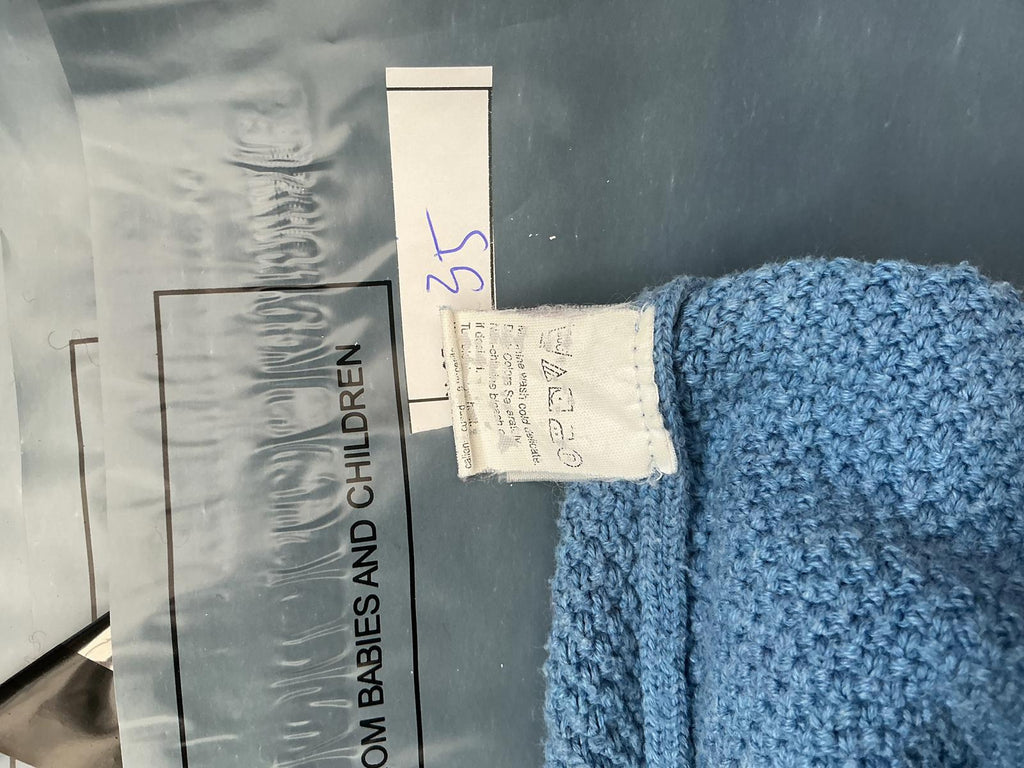 Chaps Men's Blue Cotton Crew Neck Sweater Medium