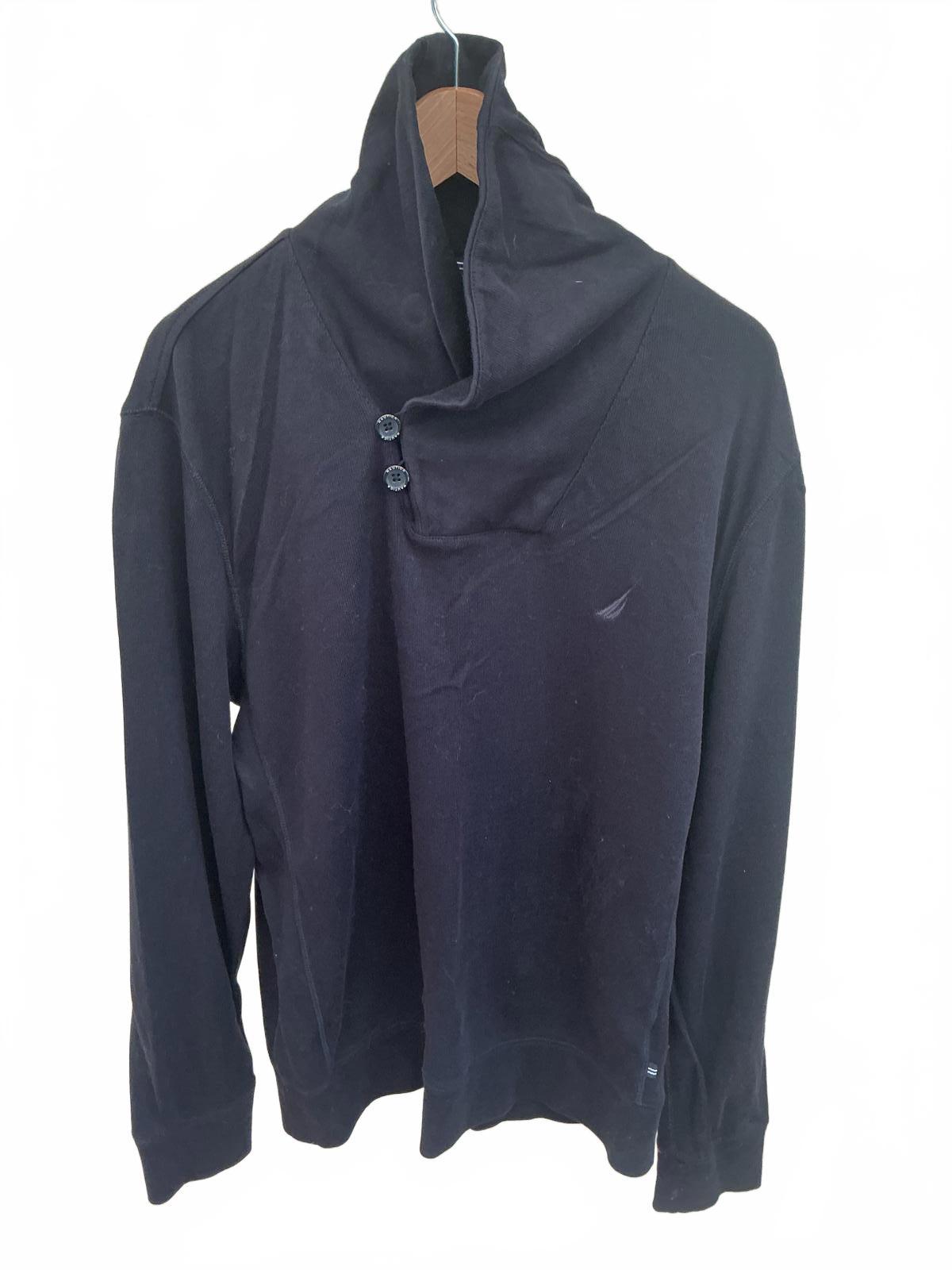 Nautica Men's Black Cowl Neck Sweater Size L