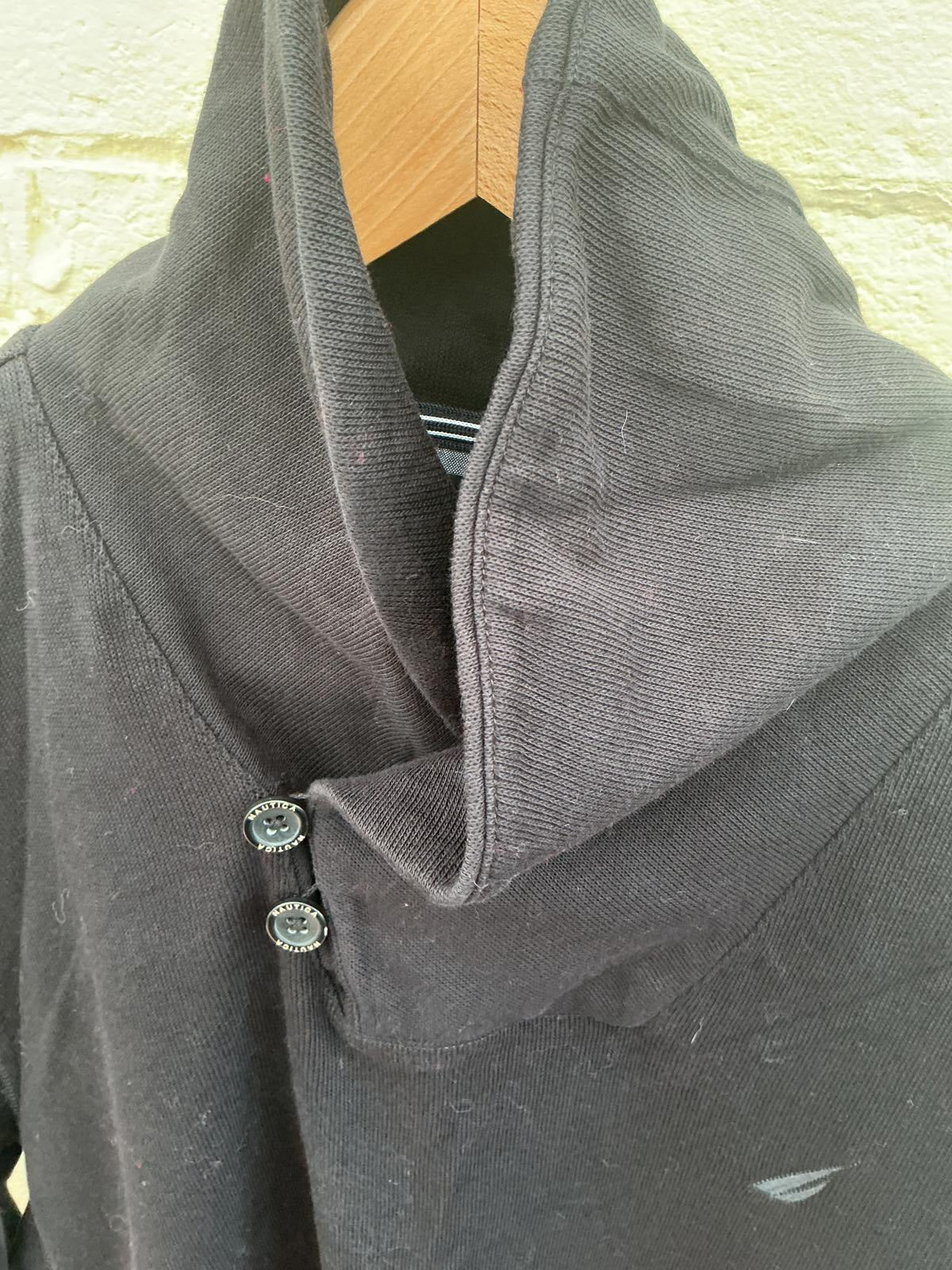 Nautica Men's Black Cowl Neck Sweater Size L