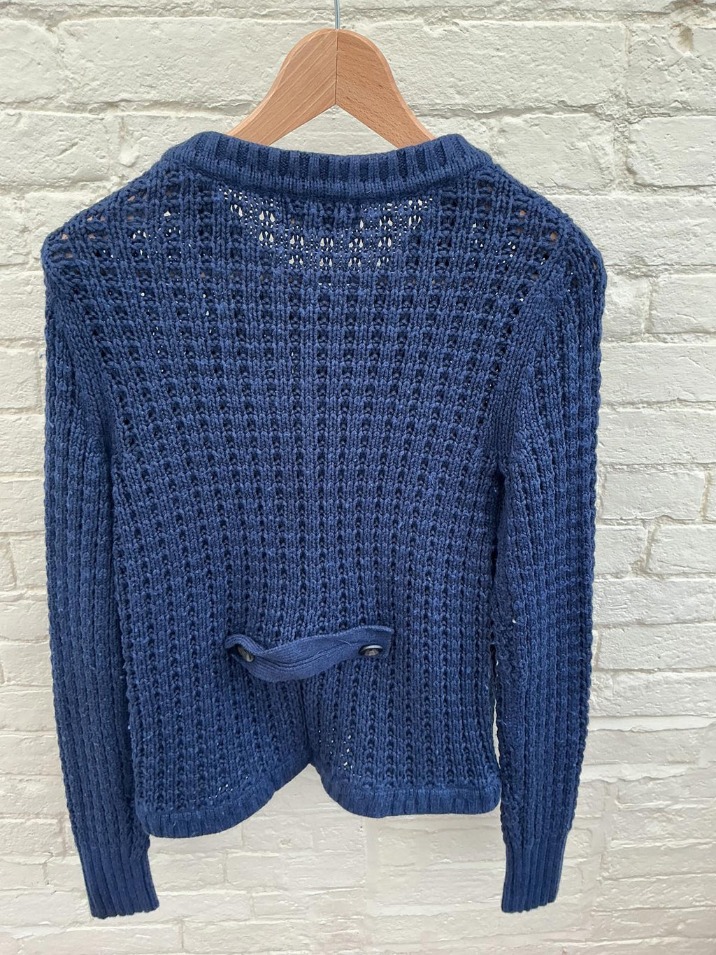 Eddie Bauer Blue Knit Button-Up Cardigan Sweater