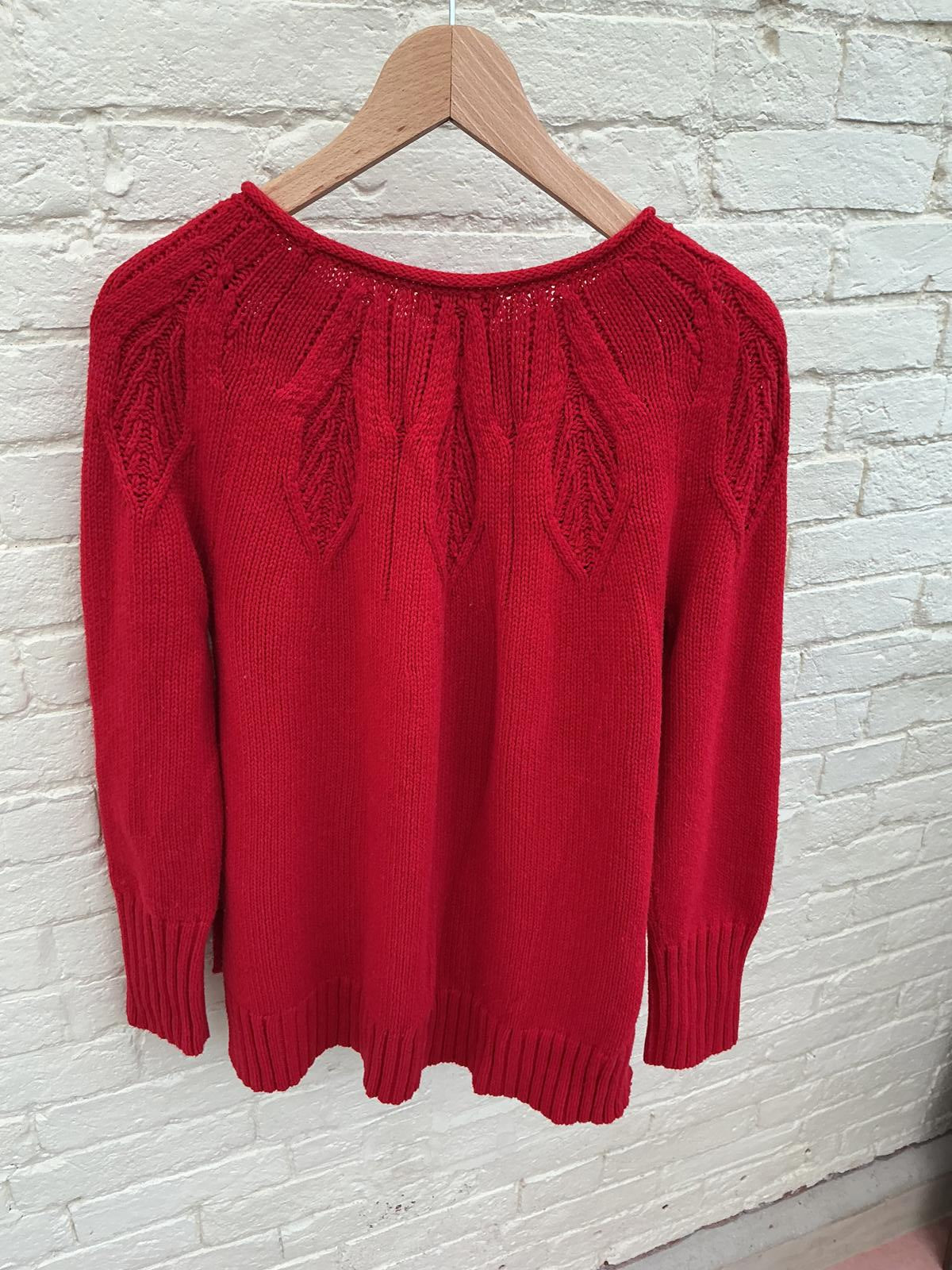 Chaps Red Knit Women's Sweater Size L