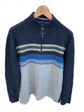 Eddie Bauer Men's Half-Zip Striped Sweater Size Small