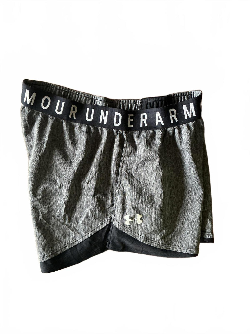 Under Armour Women's Grey Activewear Shorts with Branded Waistband