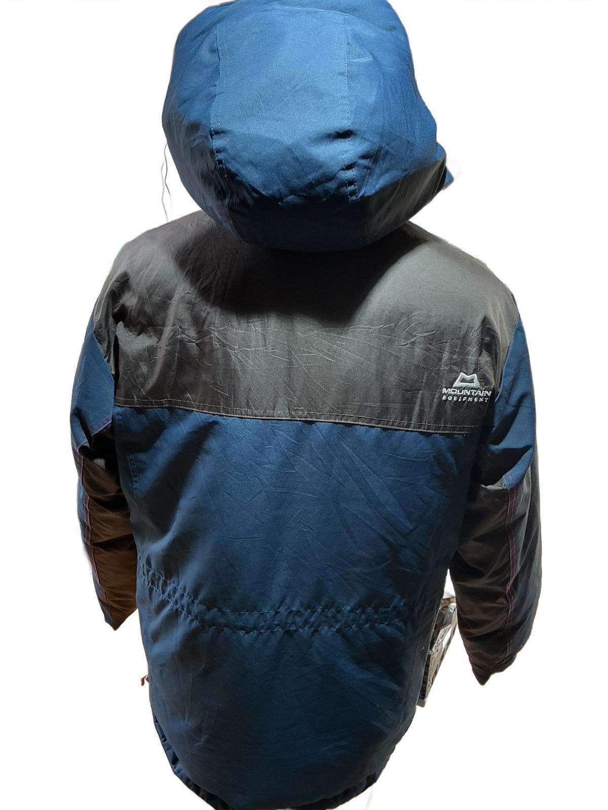 Mountain Equipment Blue and Black Hooded Hiking Jacket
