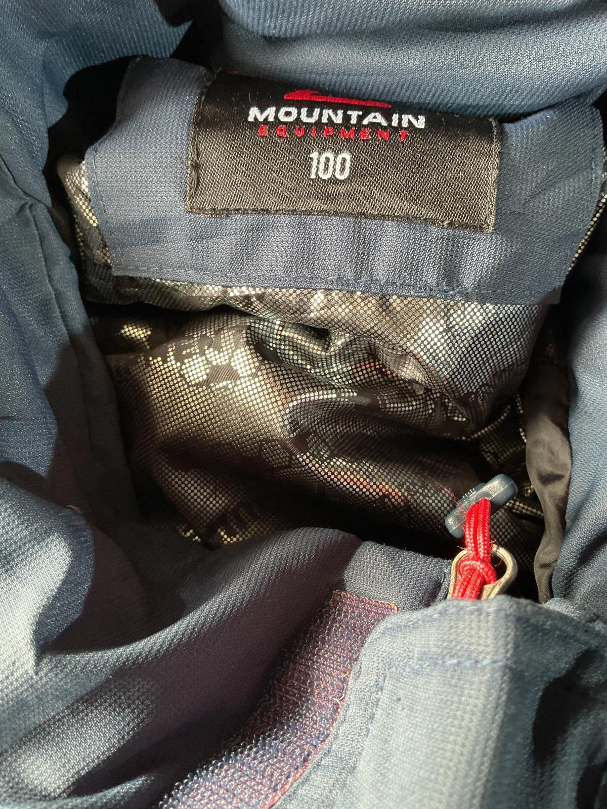 Mountain Equipment Blue and Black Hooded Hiking Jacket