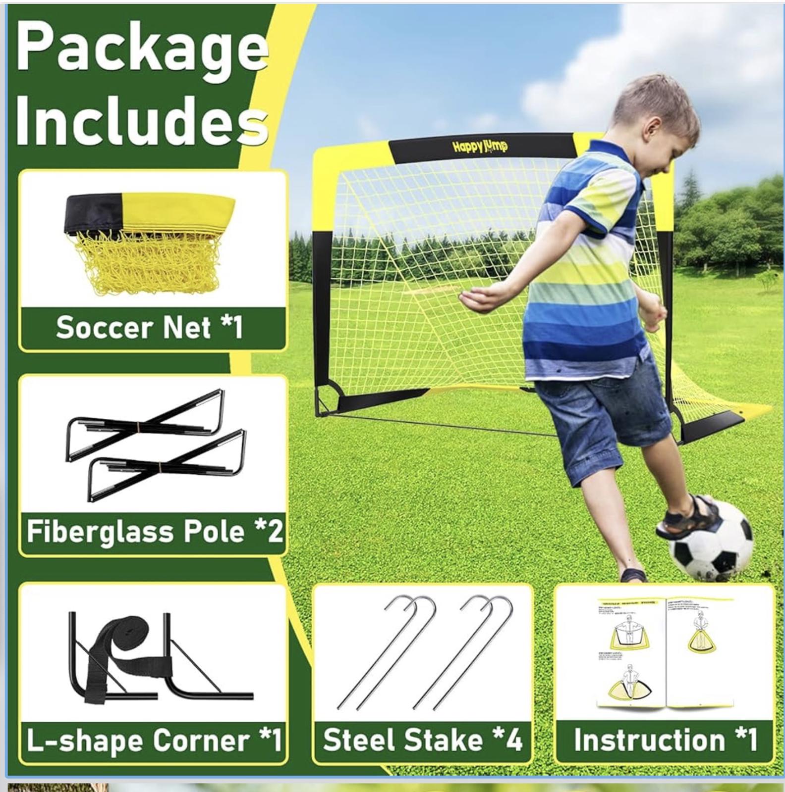 Happy Jump Football Goal 5' x 3.6' Portable Football Goal