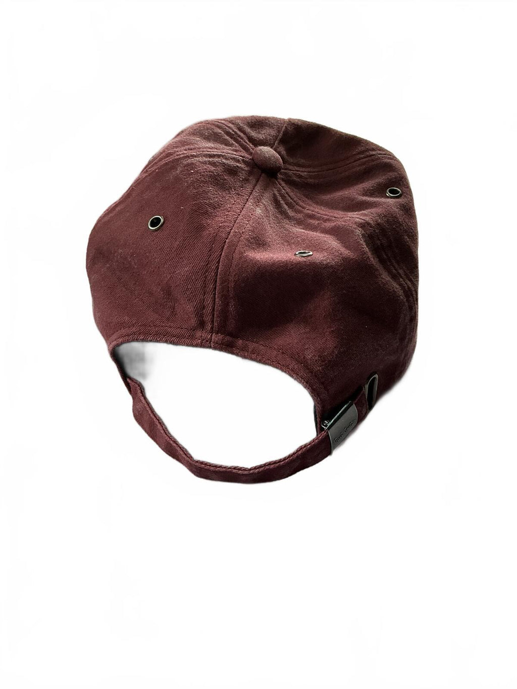 Paul Smith Burgundy Washed Look Baseball Cap with Sun Embroidery Adjustable Size