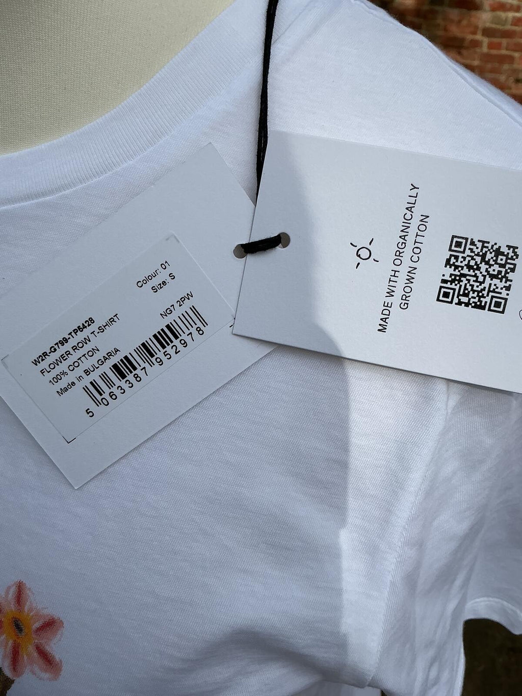 Paul Smith White Floral Print T-Shirt Size S Perfect Casual Top