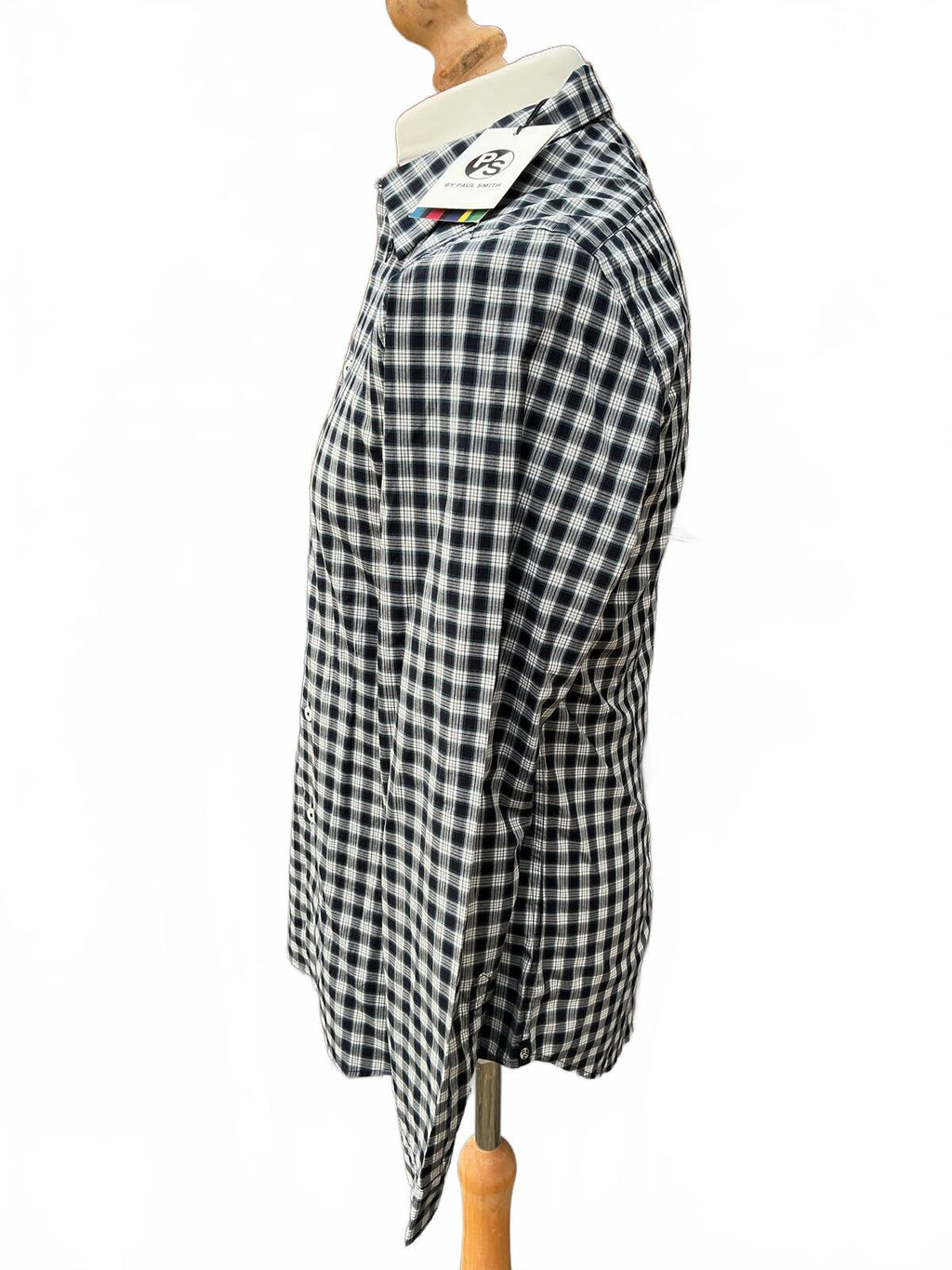 Paul Smith Regular M Black and White Check Long Sleeve Shirt