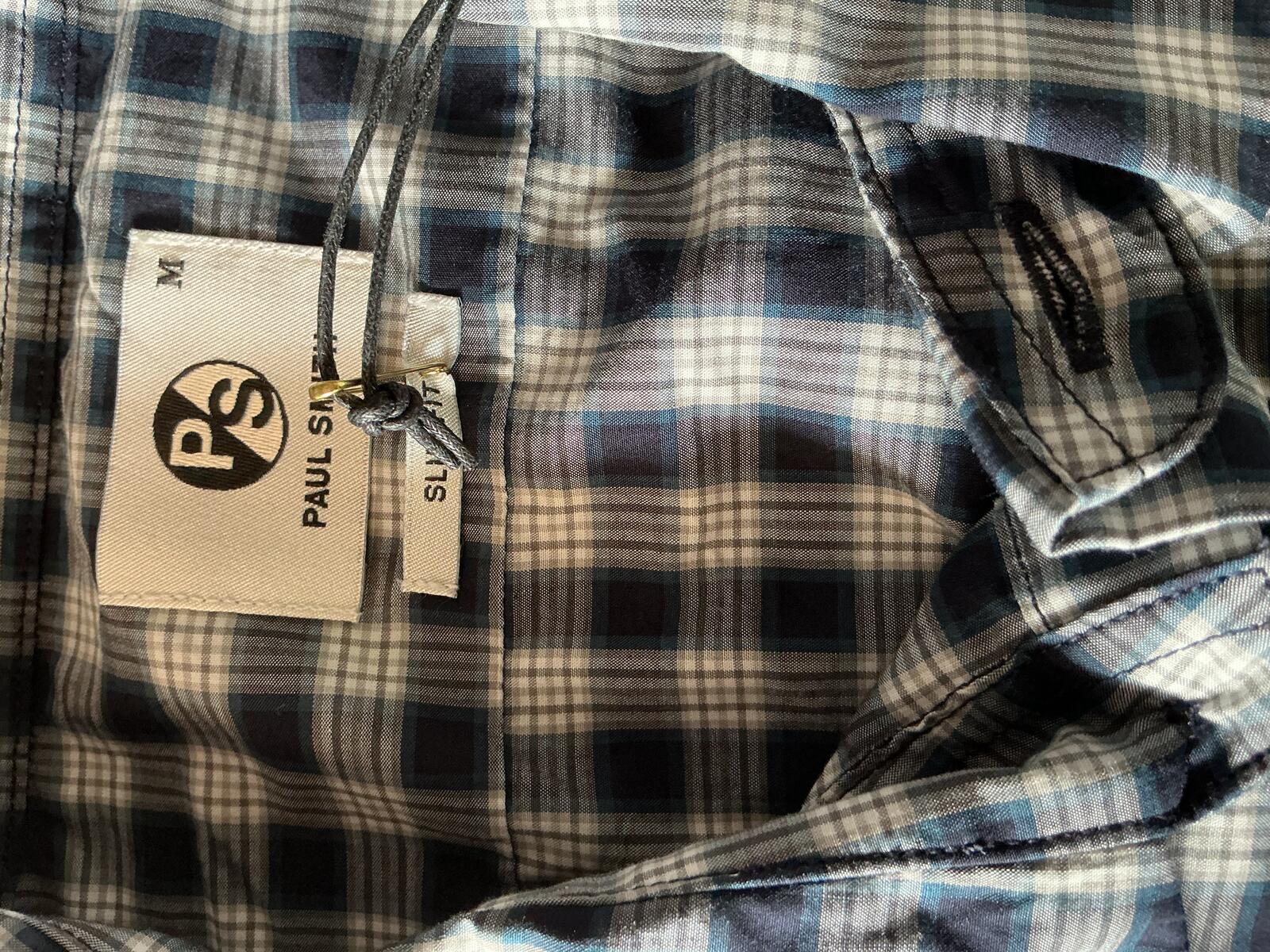 Paul Smith Regular M Black and White Check Long Sleeve Shirt