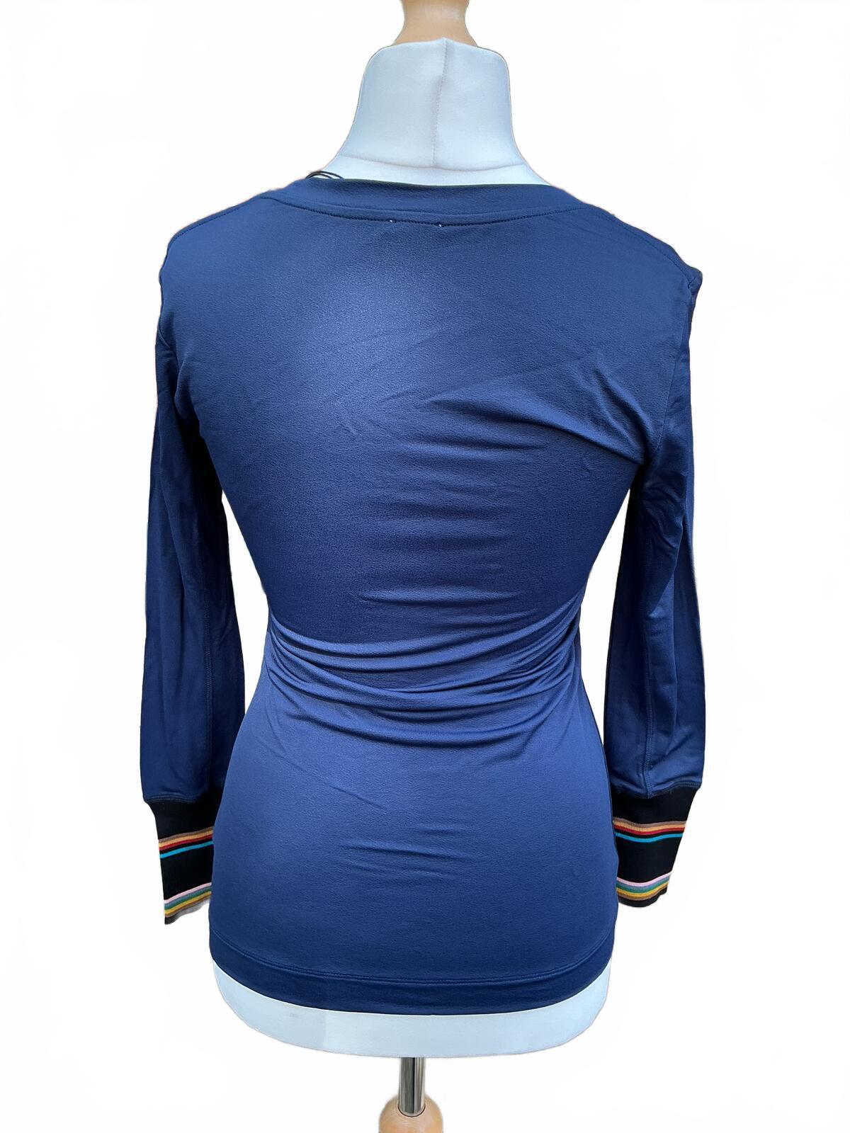 Paul Smith Navy Blue Long Sleeve Top Size Small