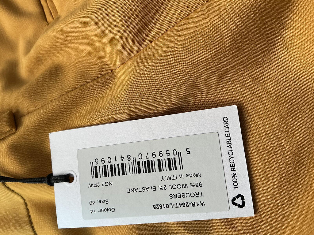 Paul Smith Mustard Tailored Trousers Size 8/small Smart Casual Workwear
