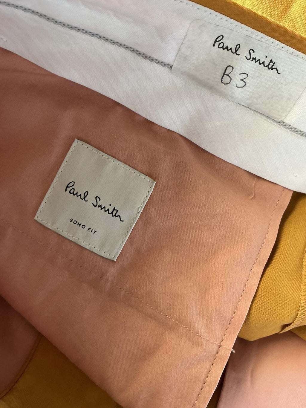 Paul Smith Mustard Tailored Trousers Size 8/small Smart Casual Workwear