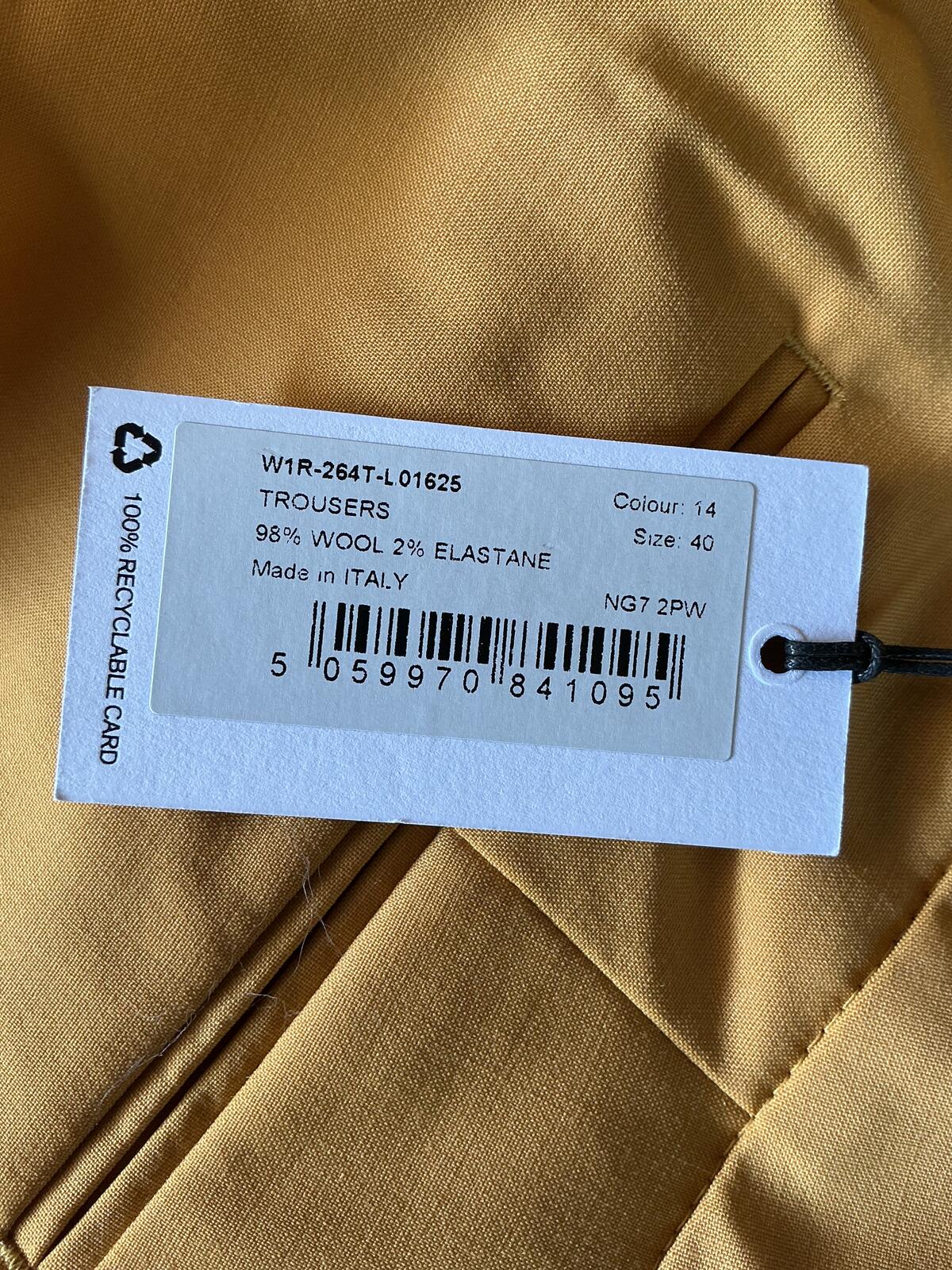 Paul Smith Mustard Tailored Trousers Size 8/small Smart Casual Workwear