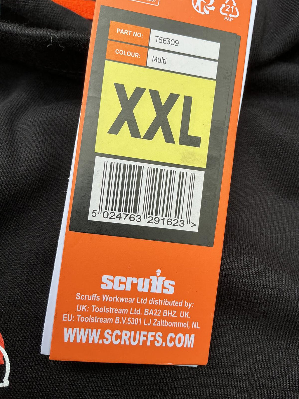 3 Pack Scruffs T-Shirt Size XXL Black Blue and Grey Casual Workwear Lightweight