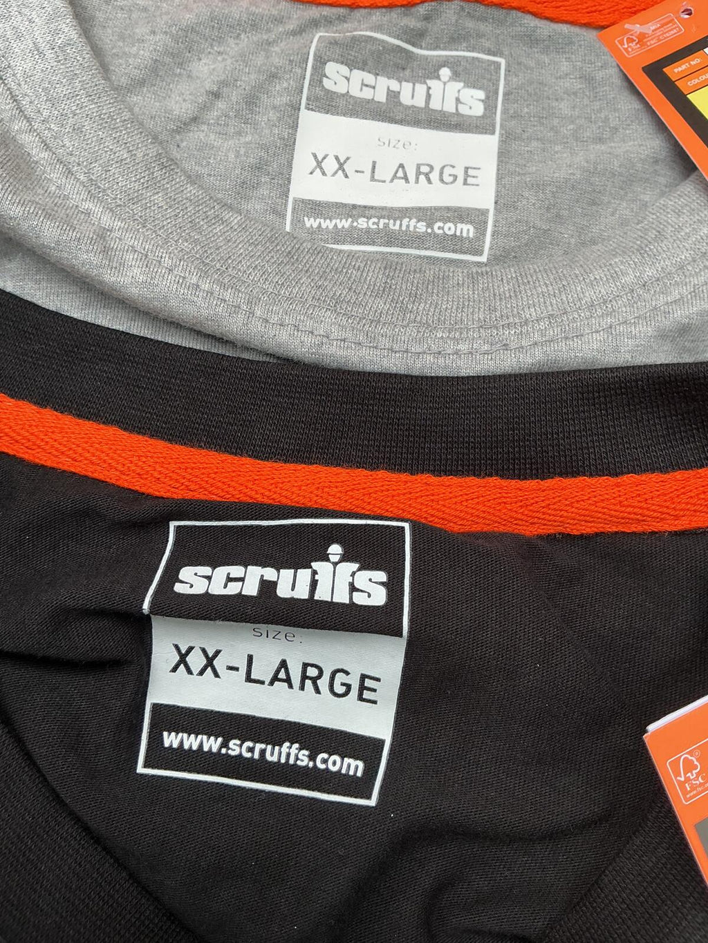 3 Pack Scruffs T-Shirt Size XXL Black Blue and Grey Casual Workwear Lightweight