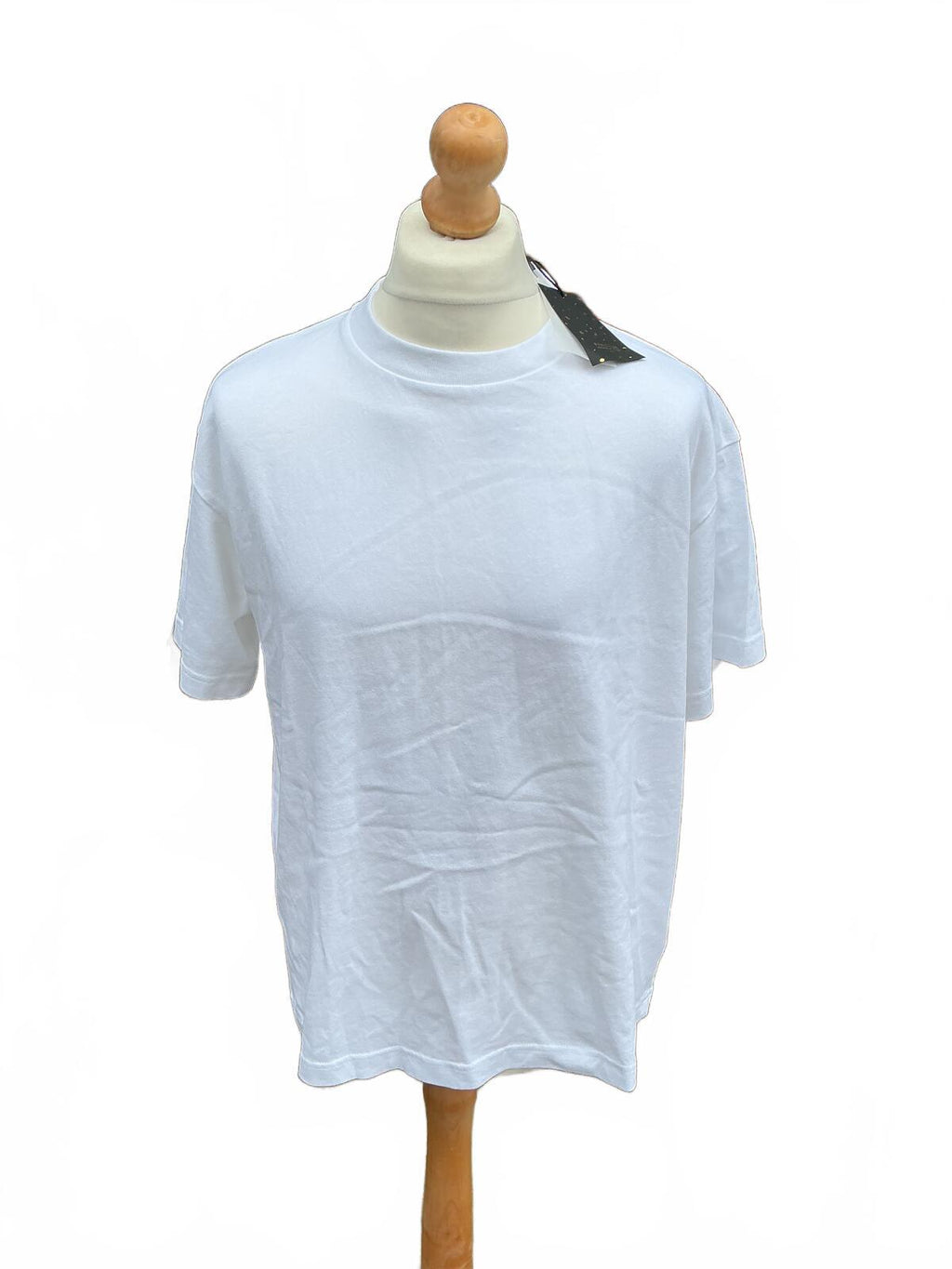 Percival White Classic Crew Neck T-Shirt Size M Casual Basic Wear