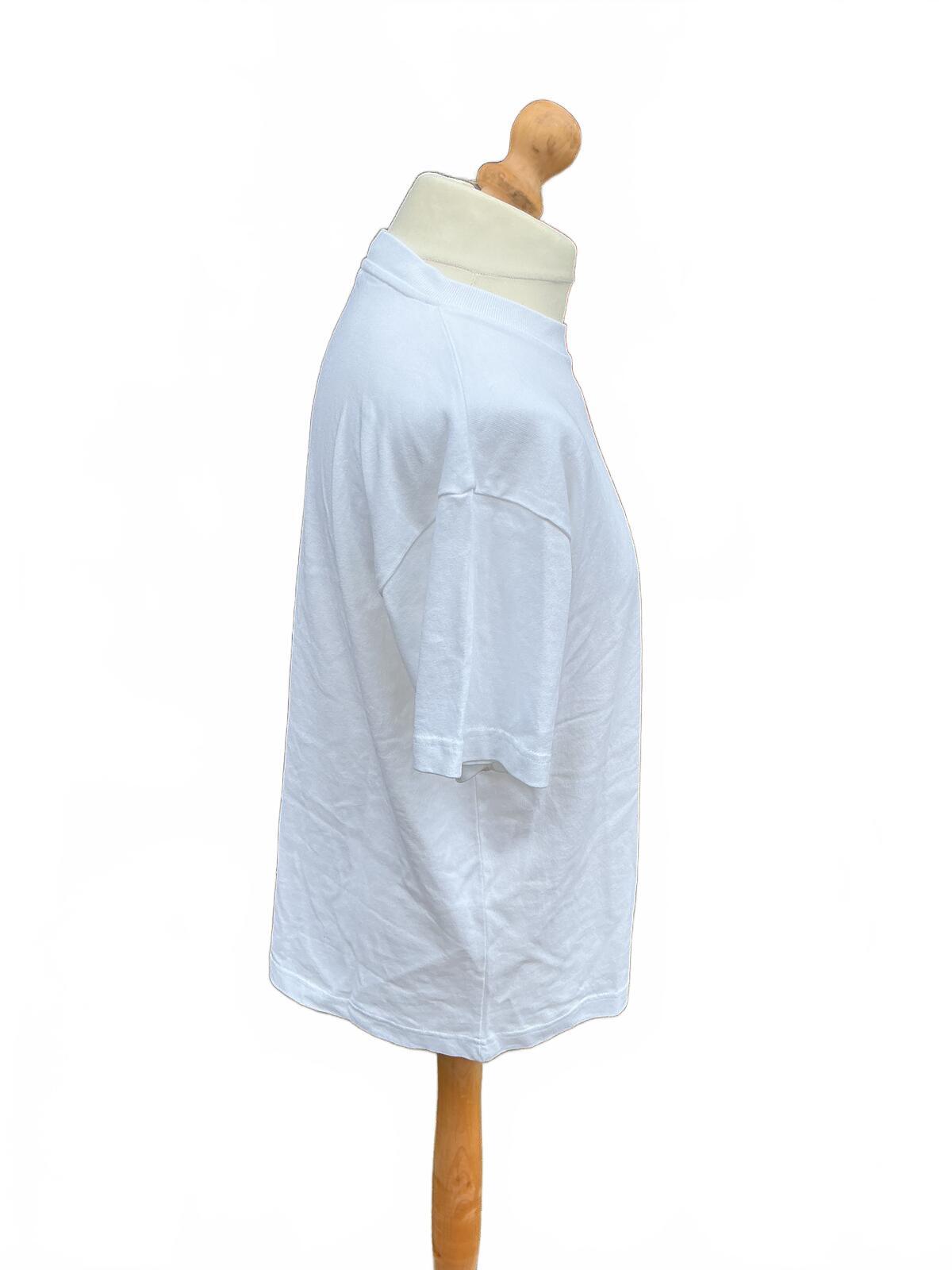 Percival White Classic Crew Neck T-Shirt Size M Casual Basic Wear