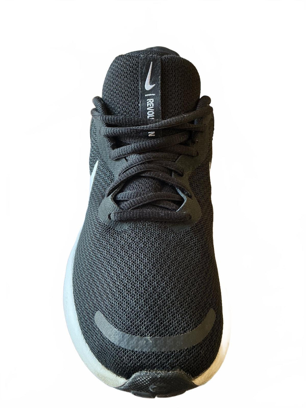 Nike Revolution black white running shoes size 4.5