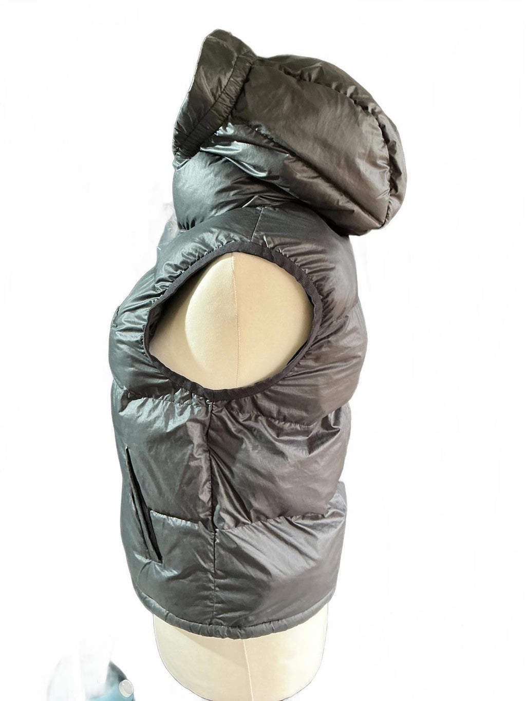 Nike Black Hooded Puffer Gilet Vest Size Regular M