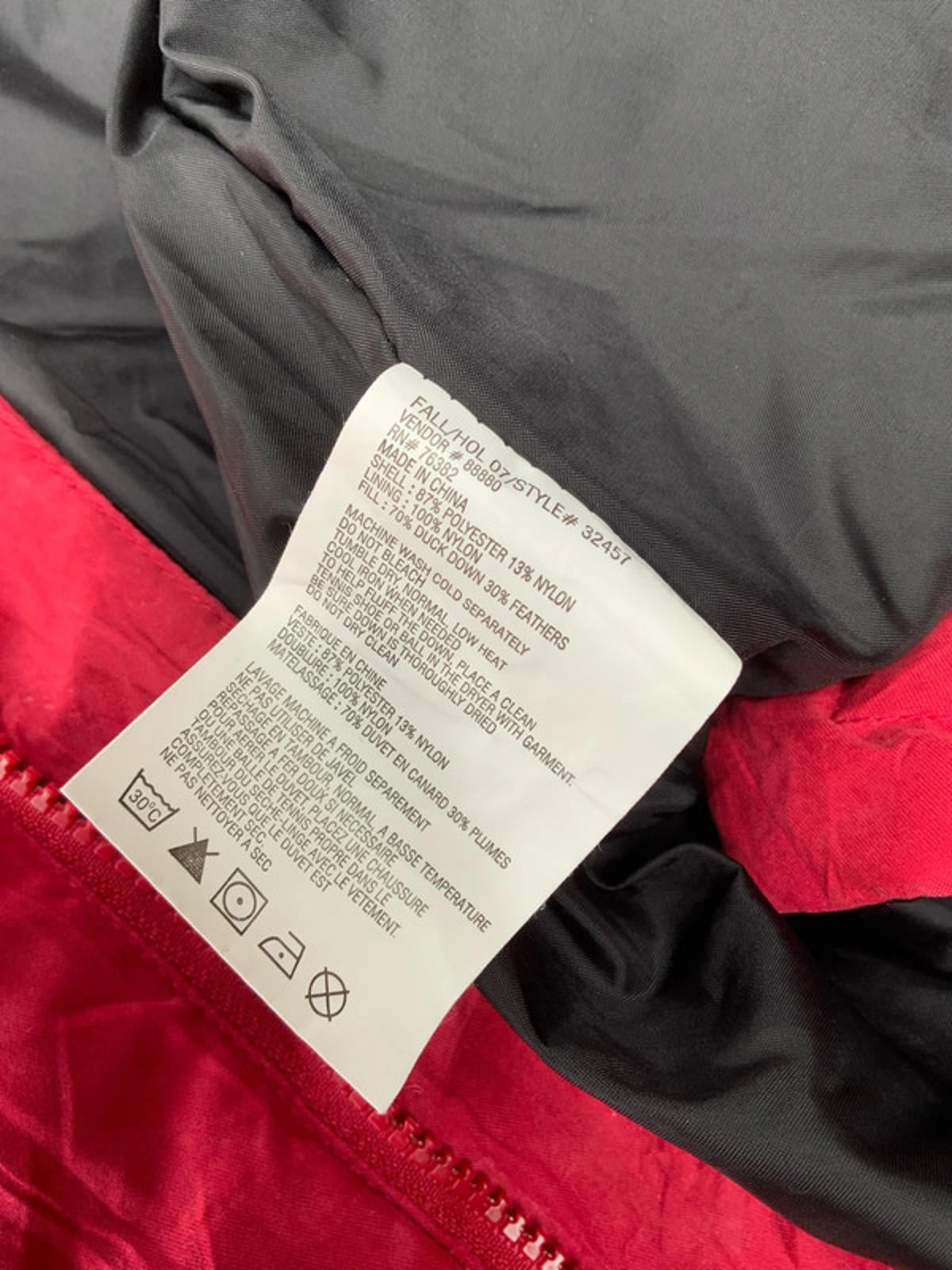 Timberland down jacket small