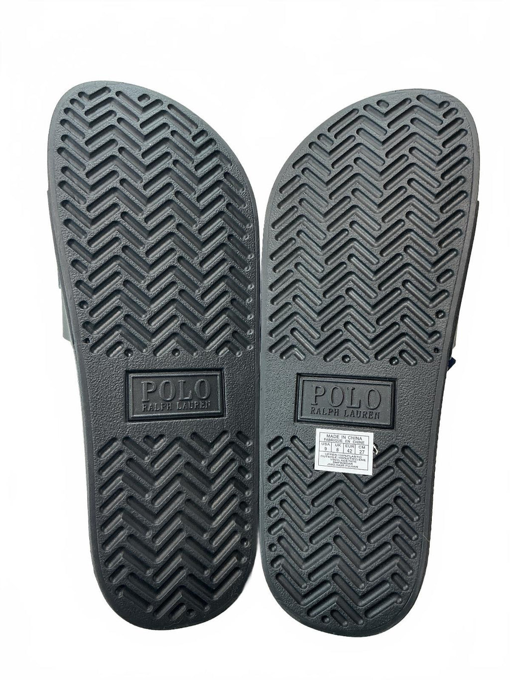 Polo Ralph Lauren Black Slides Sandals Mens UK 8