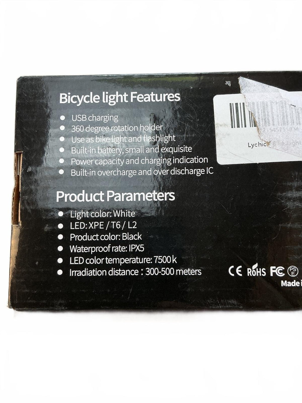 JsDoin Bike Pump and Bicycle Light Set Compact Size
