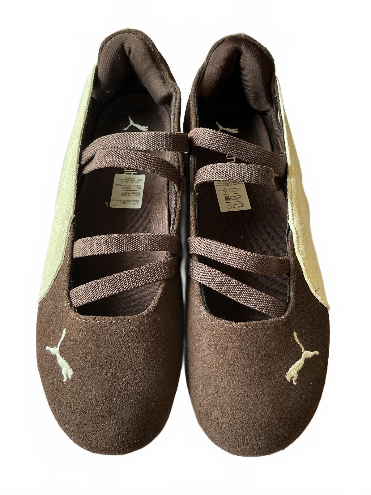 Puma Brown Speedcat Ballet Flats Size 6 UK Stylish Comfort