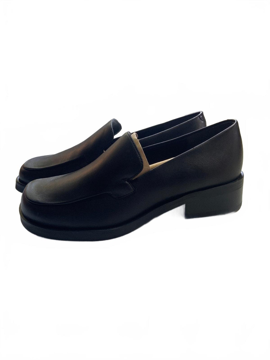 Franco Sarto L-Bocca Black Leather Loafers UK 3.5
