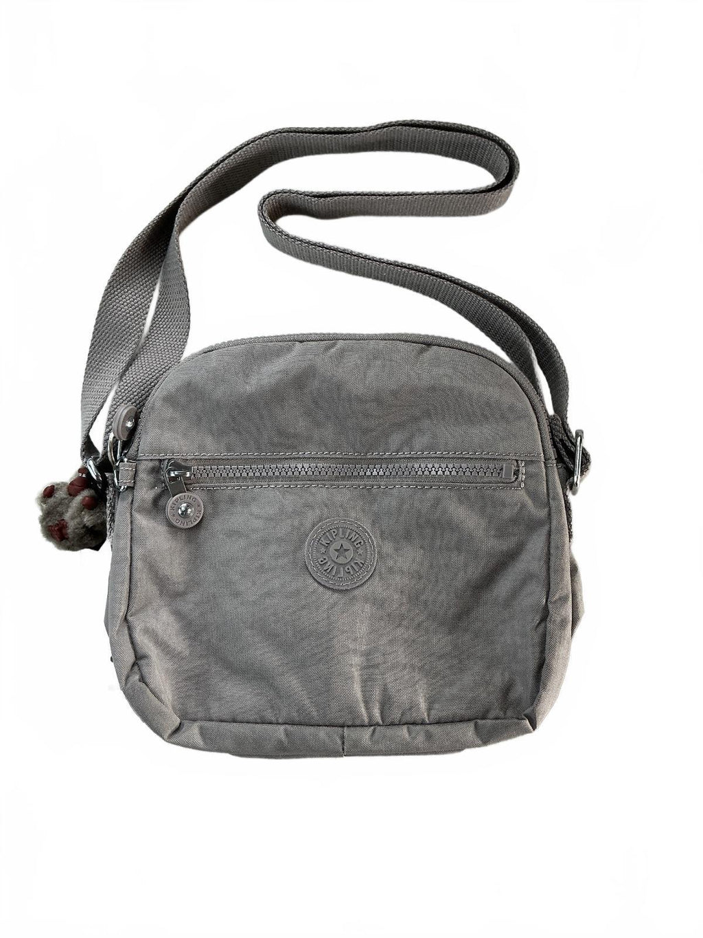 Kipling Keefe Unisex Small Crossbody Bag Cloudy Grey Lightweight Durable